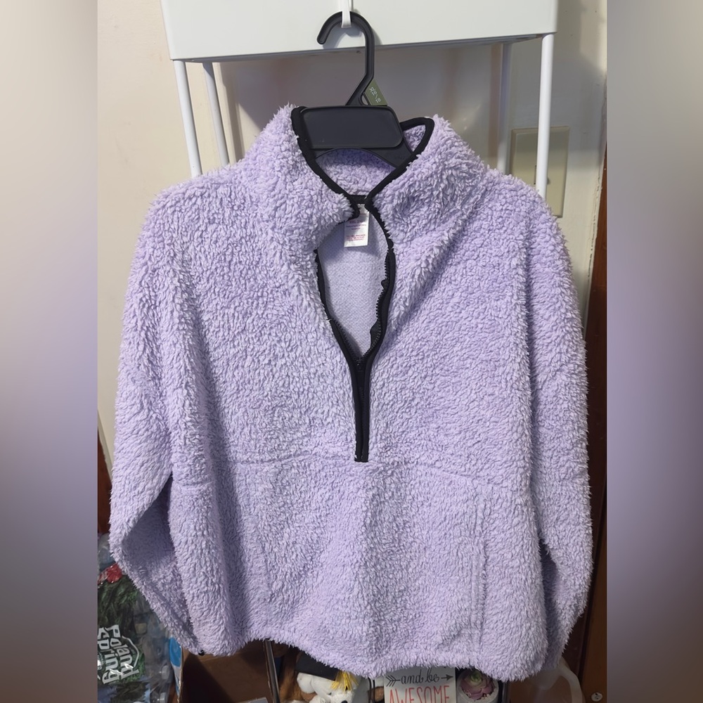 Half-Zip Sherpa Pullover Sweater